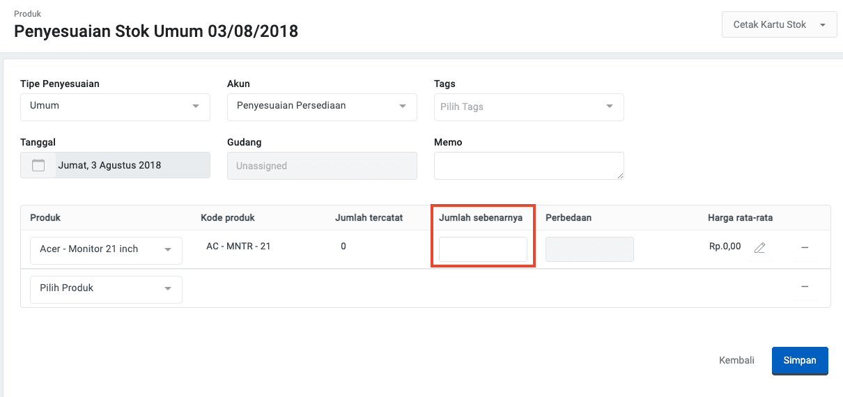 cara membuat laporan stock opname barang 2