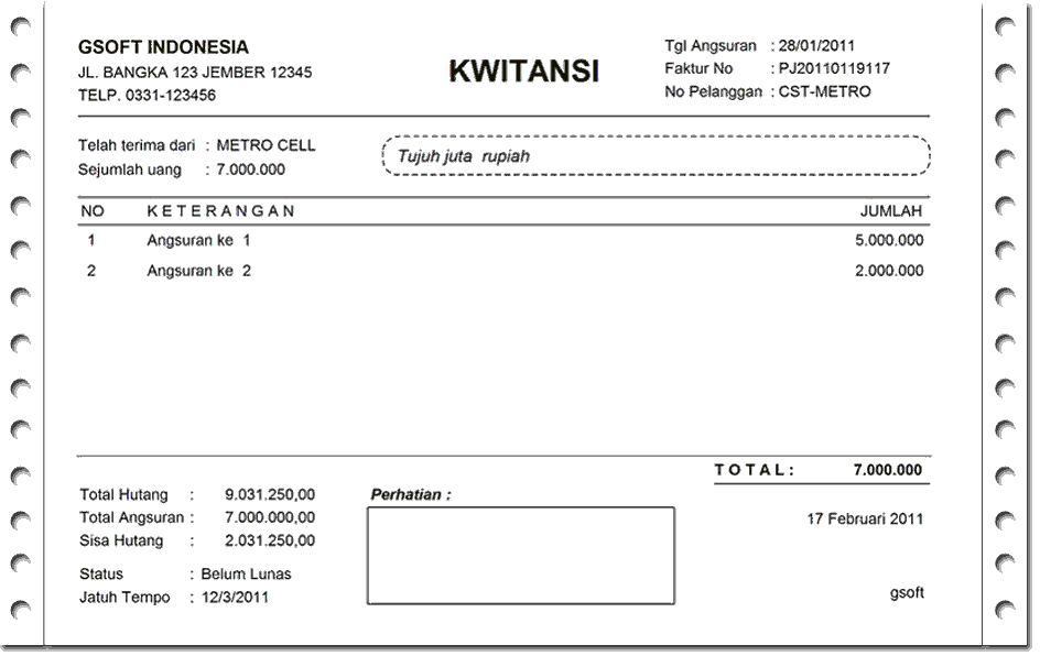 pengertian cara membuat contoh kwitansi buku kosong adalah