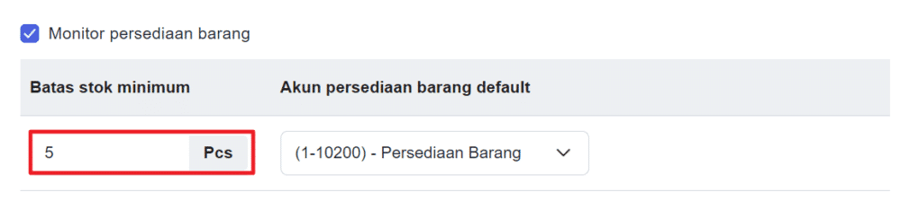 cara mengatur fitur notifikasi barang menipis di mekari jurnal