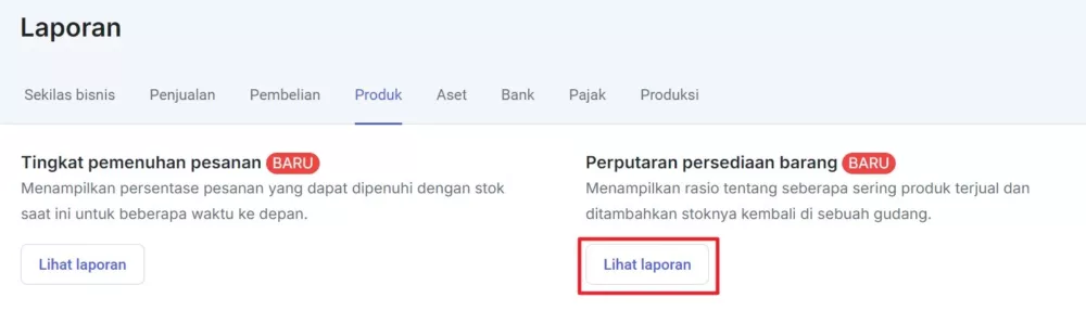 laporan rumus perputaran persediaan