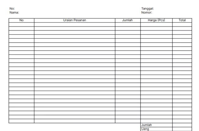 template-nota-kosong-mekari-jurnal