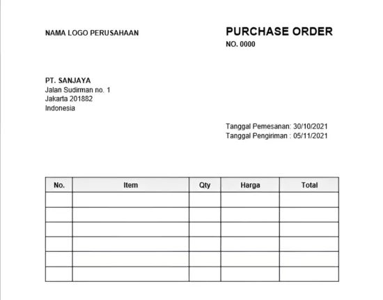 template-purchase-order-mekari-jurnal
