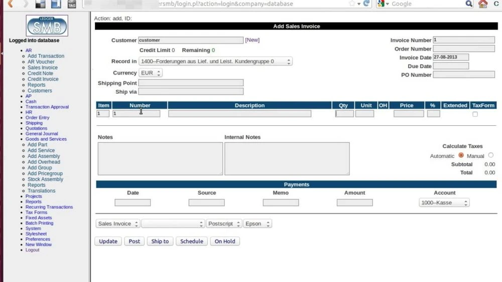 Softwareakuntansi Ledger SMB