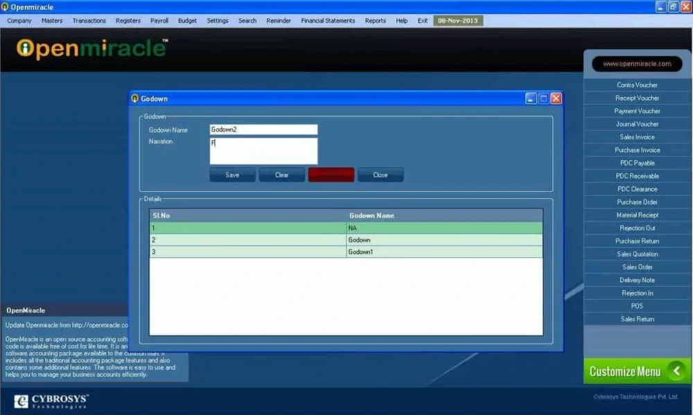 Software accounting Openmircale