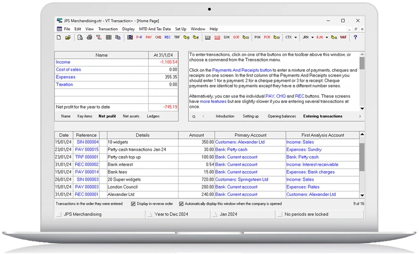 Software akuntansi offline VT Cashbook