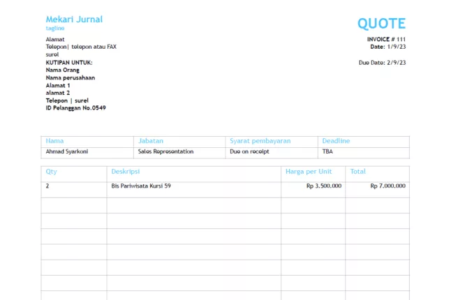 template-quotation-letter