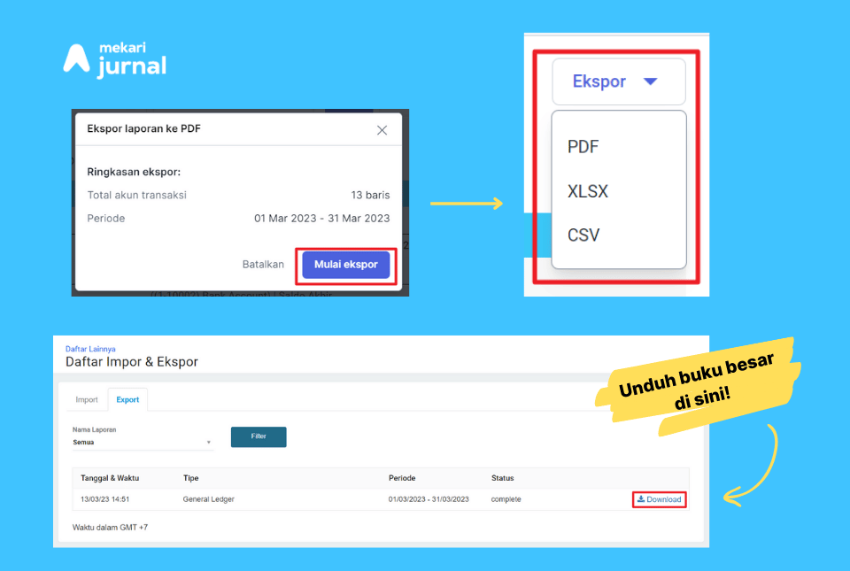 Cara Mengunduh Laporan Dengan Format Yang Dibutuhkan