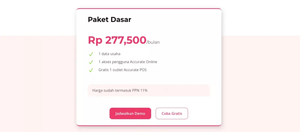harga accurate online