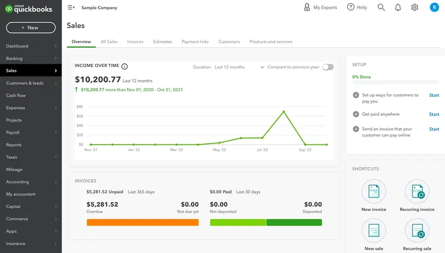 fitur QuickBooks dan perbandingannya dengan Mekari Jurnal
