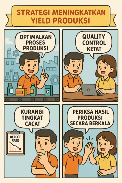 infografis strategi meningkatkan yield produksi