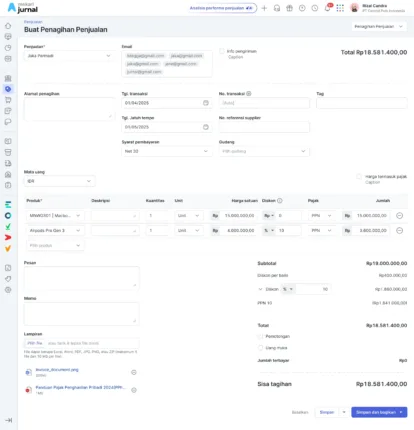 Invoice and payment