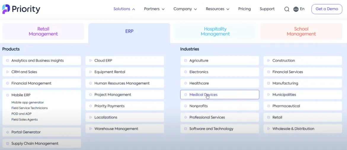 priority manufaktur software