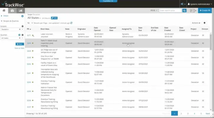 TrackWise Digital (by Sparta Systems) Software Pabrik