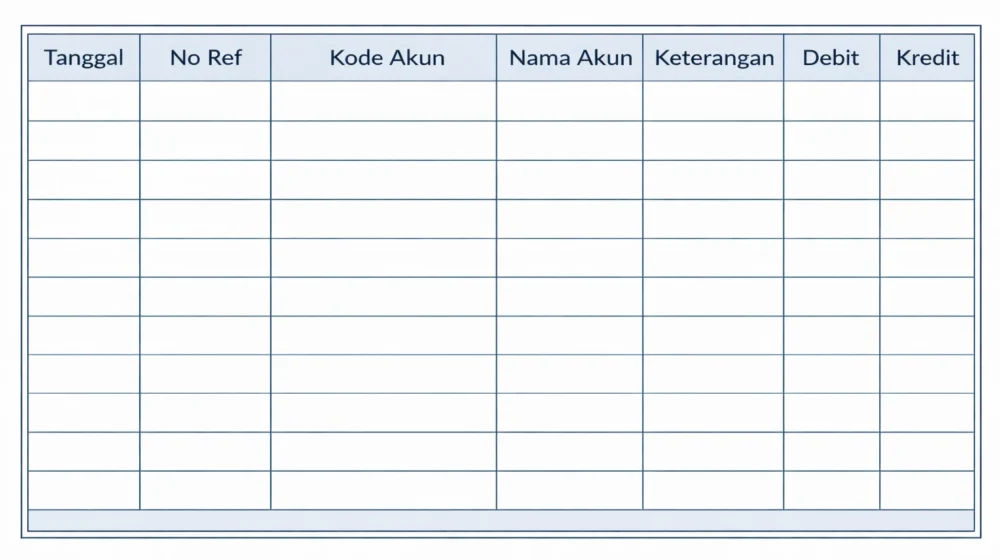 contoh format jurnal umum kosong