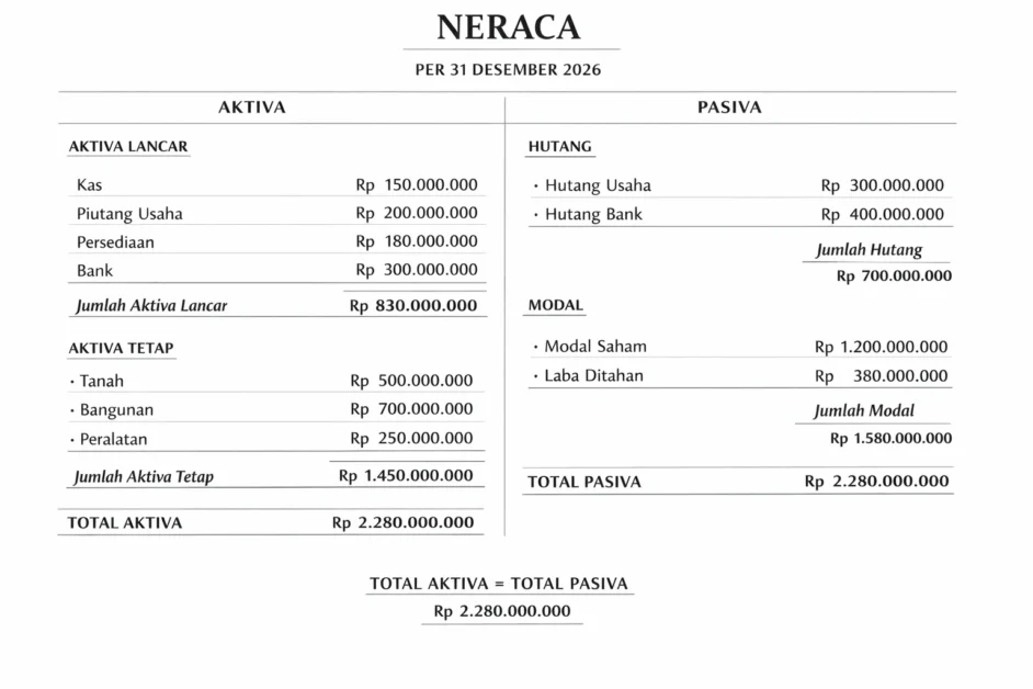 contoh neraca bentuk skontro