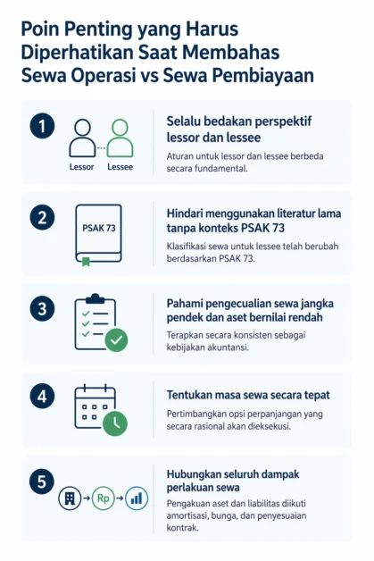 Poin Penting yang Harus Diperhatikan Saat Membahas Sewa Operasi vs Sewa Pembiayaan