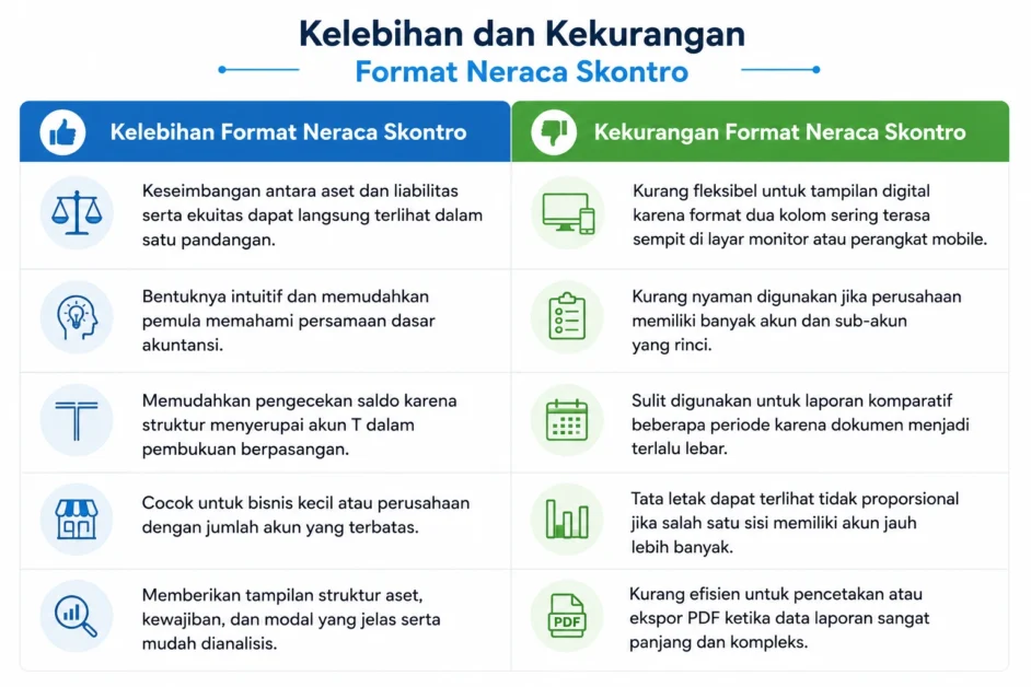 Kelebihan dan Kekurangan Format Neraca Skontro